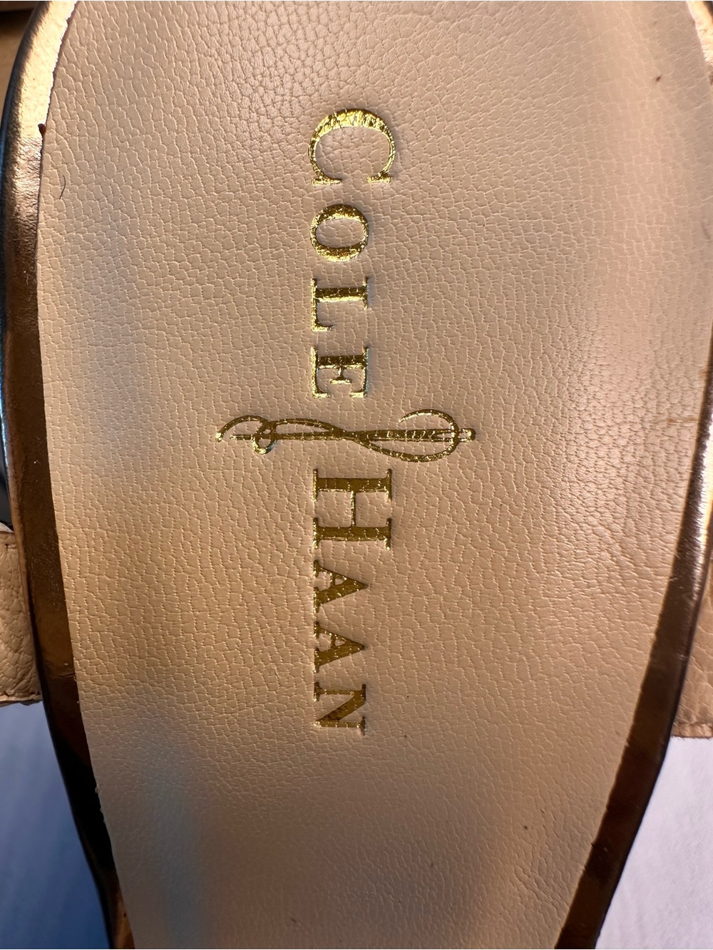 Cole Haan Beige, Black & White Striped Woven Ankle-Strap Sandals - Picture 11 of 11